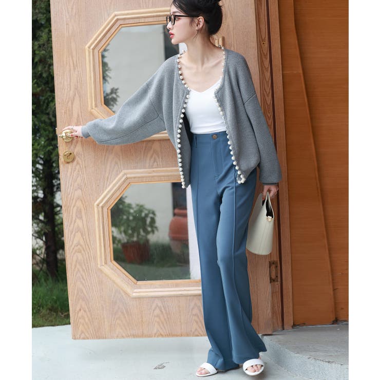 パールビジューボタンレスニットカーディガン | SAISON DE PAPILLON  | 詳細画像36 