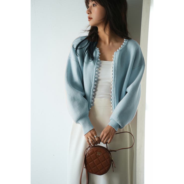 パールビジューボタンレスニットカーディガン | SAISON DE PAPILLON  | 詳細画像44 