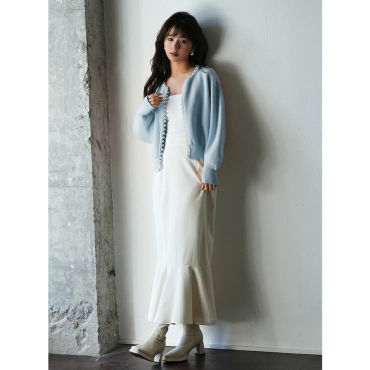 パールビジューボタンレスニットカーディガン | SAISON DE PAPILLON  | 詳細画像48 