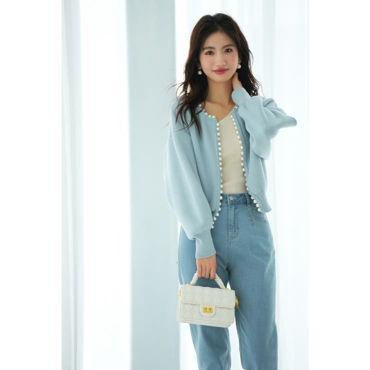 パールビジューボタンレスニットカーディガン | SAISON DE PAPILLON  | 詳細画像50 