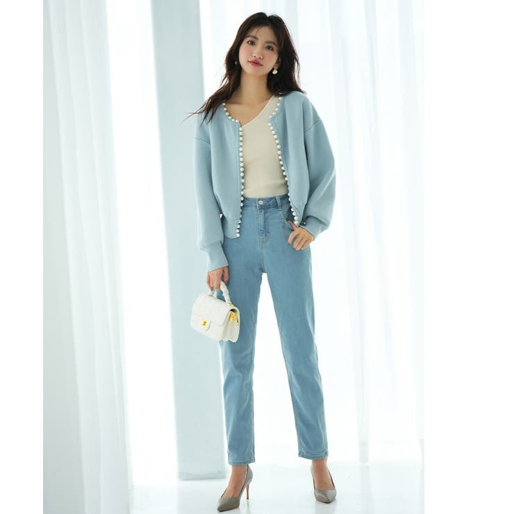 パールビジューボタンレスニットカーディガン | SAISON DE PAPILLON  | 詳細画像56 