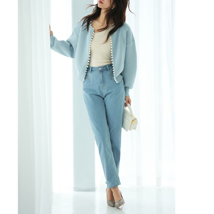 パールビジューボタンレスニットカーディガン | SAISON DE PAPILLON  | 詳細画像57 