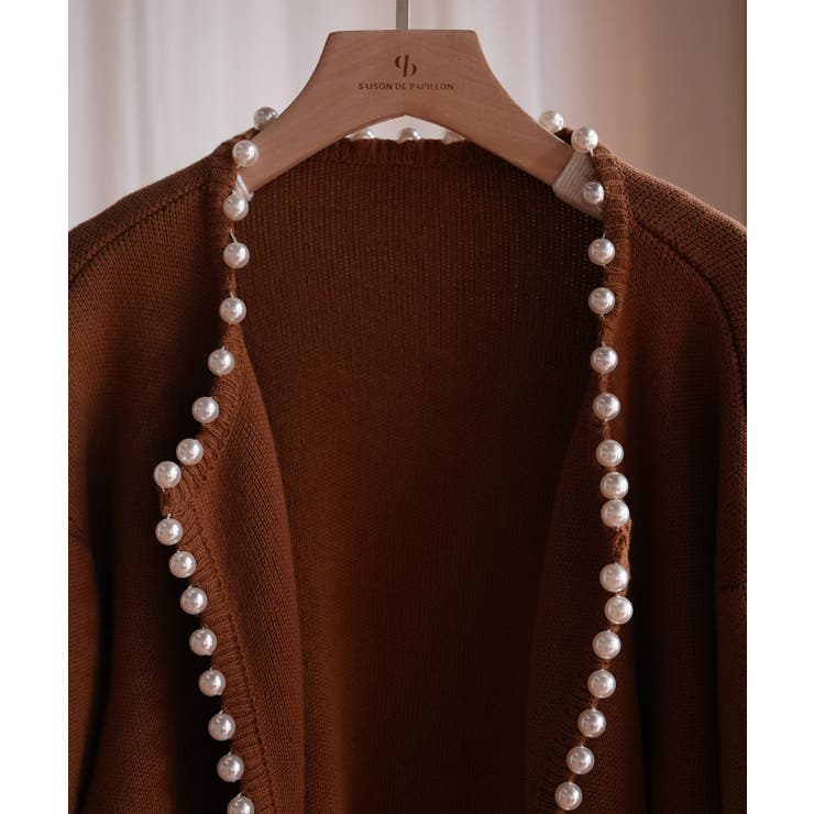 パールビジューボタンレスニットカーディガン | SAISON DE PAPILLON  | 詳細画像71 