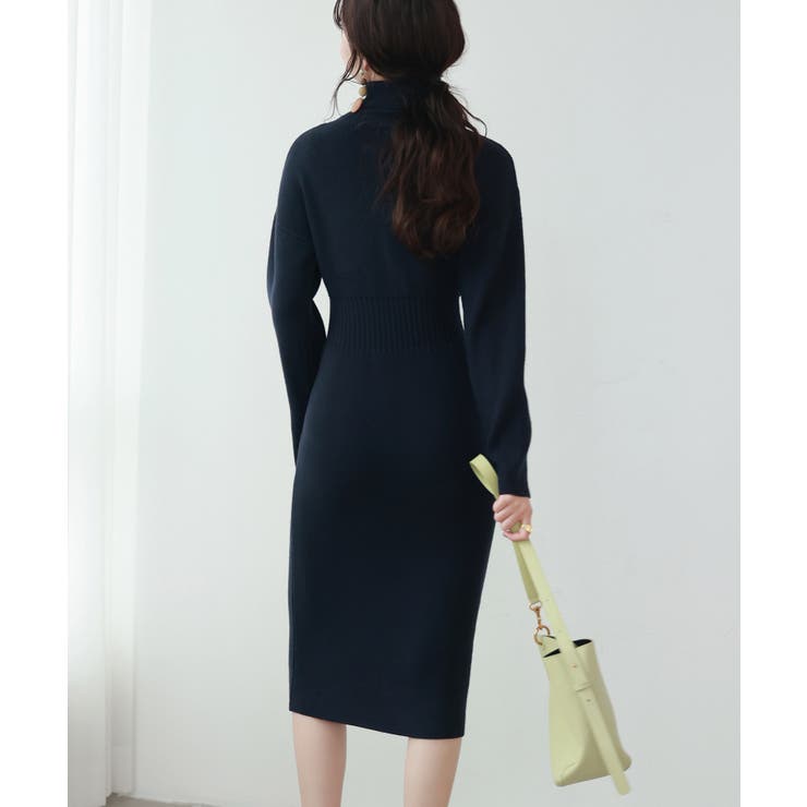 ウエストシェイプタートルネックニットワンピース | SAISON DE PAPILLON  | 詳細画像26