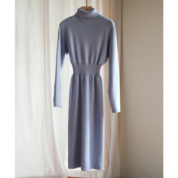 ウエストシェイプタートルネックニットワンピース | SAISON DE PAPILLON  | 詳細画像38