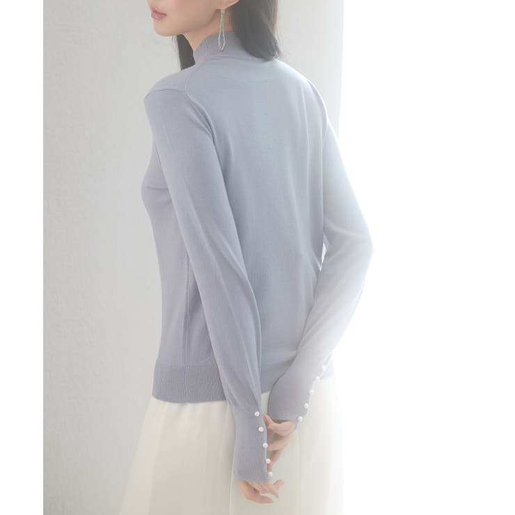 パールボタン付きプチハイネックニットプルオーバー | SAISON DE PAPILLON  | 詳細画像48 