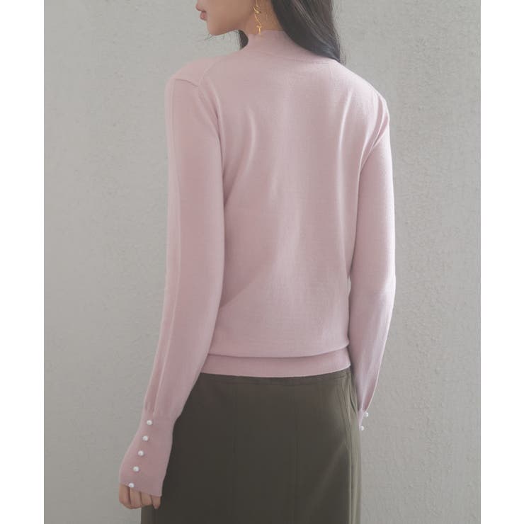 パールボタン付きプチハイネックニットプルオーバー | SAISON DE PAPILLON  | 詳細画像54 