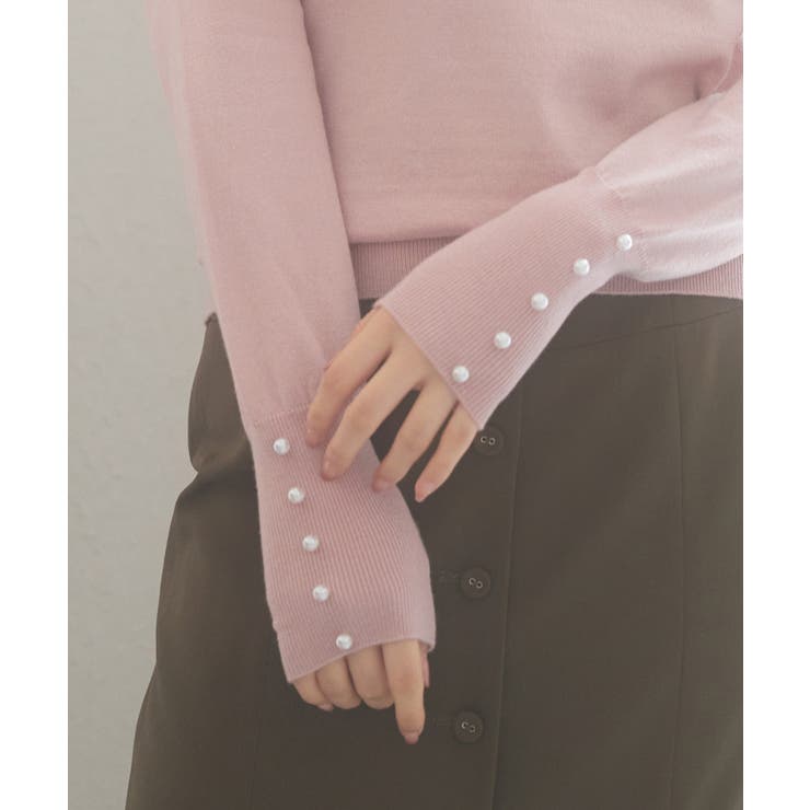 パールボタン付きプチハイネックニットプルオーバー | SAISON DE PAPILLON  | 詳細画像57 