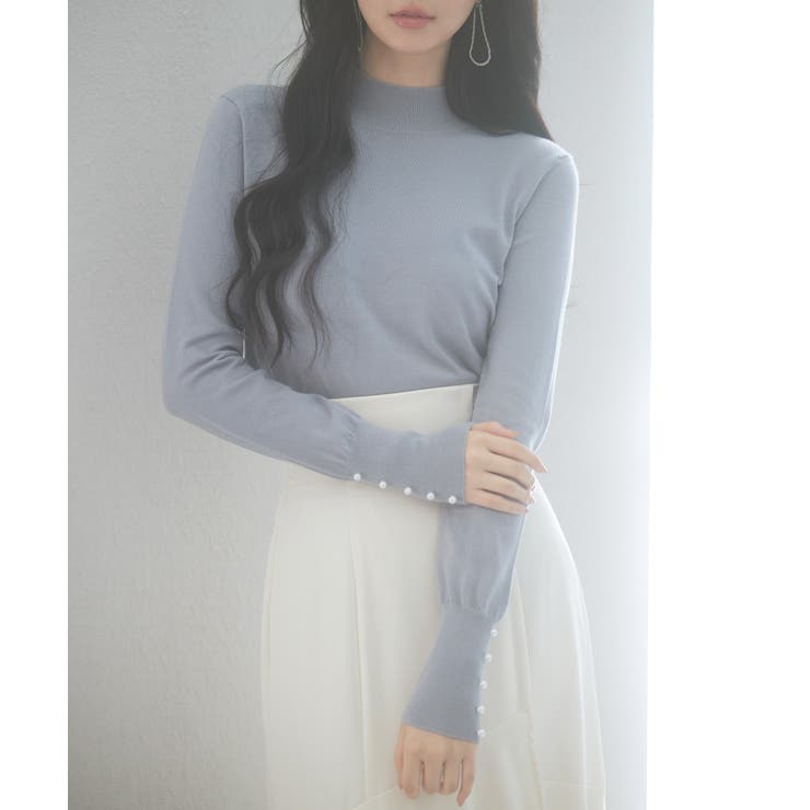 パールボタン付きプチハイネックニットプルオーバー | SAISON DE PAPILLON  | 詳細画像68 