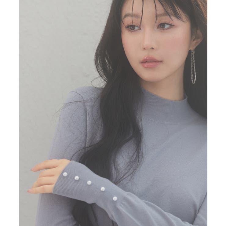 パールボタン付きプチハイネックニットプルオーバー | SAISON DE PAPILLON  | 詳細画像70 