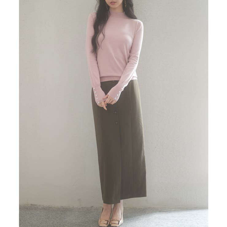 パールボタン付きプチハイネックニットプルオーバー | SAISON DE PAPILLON  | 詳細画像76 