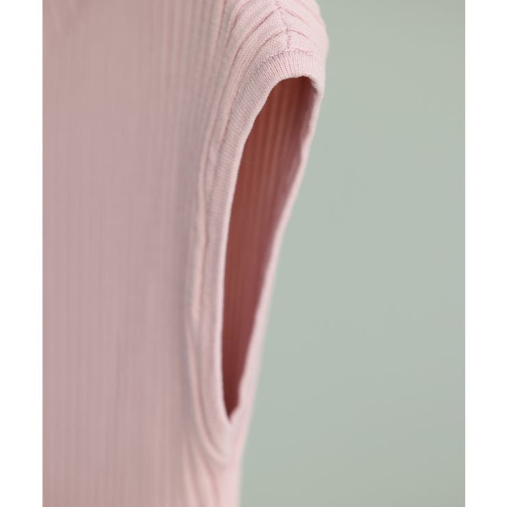 フレンチスリーブリブ切替サマーニットトップス | SAISON DE PAPILLON  | 詳細画像73 