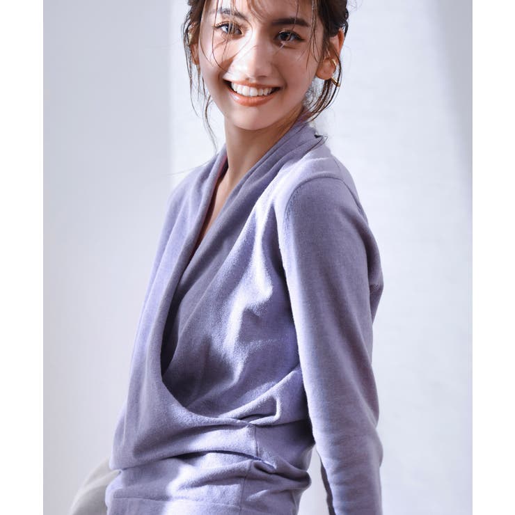 授乳もオフィスも両立カシュクールネックニットトップス | SAISON DE PAPILLON  | 詳細画像12 