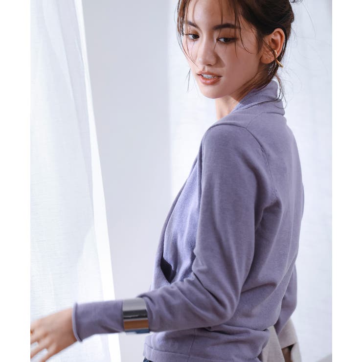 授乳もオフィスも両立カシュクールネックニットトップス | SAISON DE PAPILLON  | 詳細画像13 