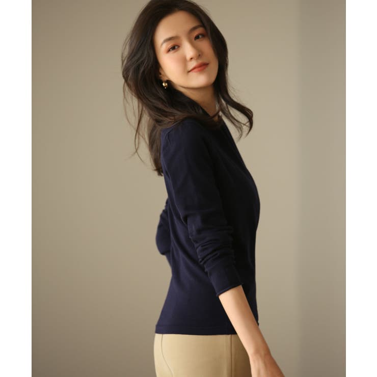 授乳もオフィスも両立カシュクールネックニットトップス | SAISON DE PAPILLON  | 詳細画像14 