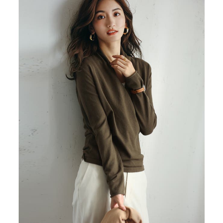 授乳もオフィスも両立カシュクールネックニットトップス | SAISON DE PAPILLON  | 詳細画像28 