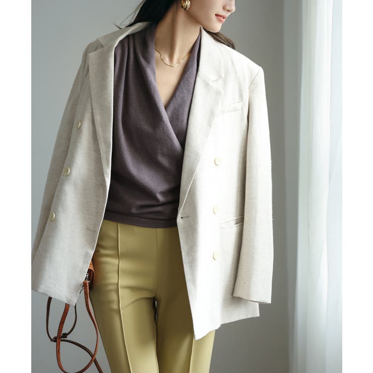 授乳もオフィスも両立カシュクールネックニットトップス | SAISON DE PAPILLON  | 詳細画像35 