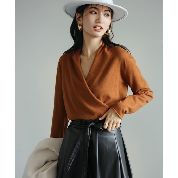 授乳もオフィスも両立カシュクールネックニットトップス | SAISON DE PAPILLON  | 詳細画像36 