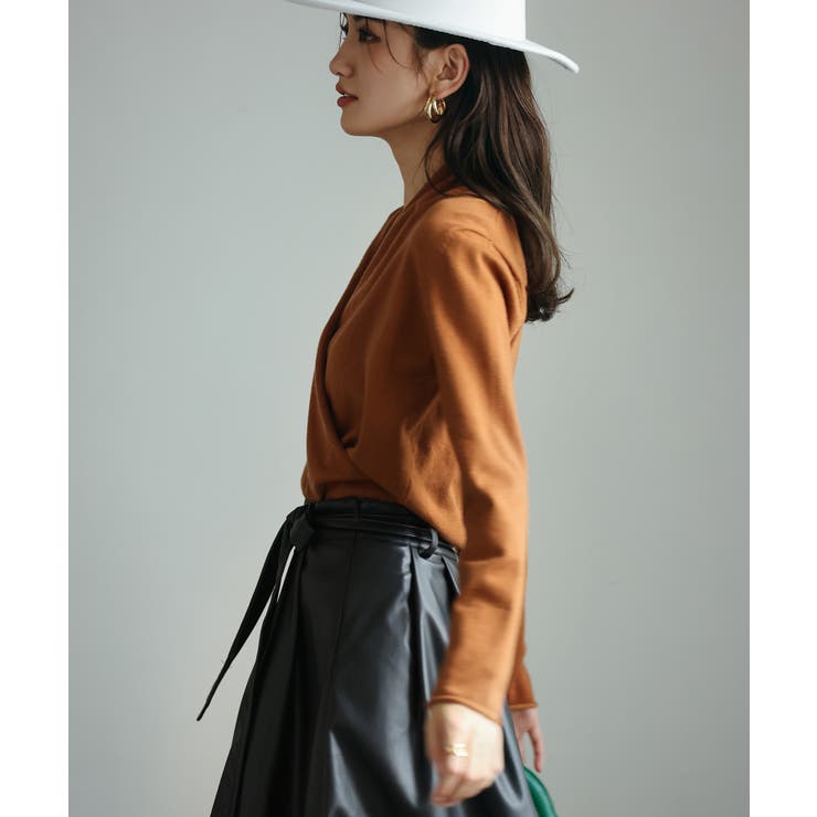 授乳もオフィスも両立カシュクールネックニットトップス | SAISON DE PAPILLON  | 詳細画像37 