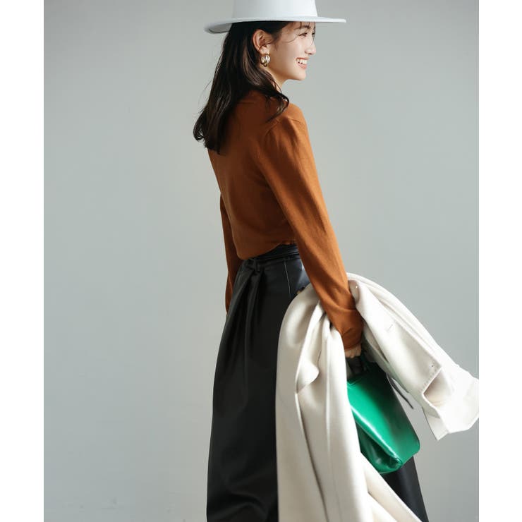 授乳もオフィスも両立カシュクールネックニットトップス | SAISON DE PAPILLON  | 詳細画像40 