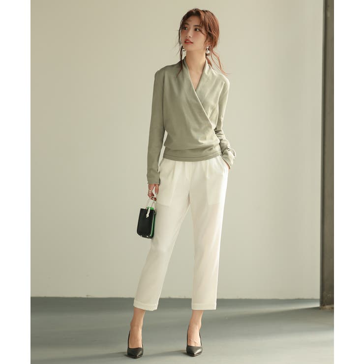 授乳もオフィスも両立カシュクールネックニットトップス | SAISON DE PAPILLON  | 詳細画像54 