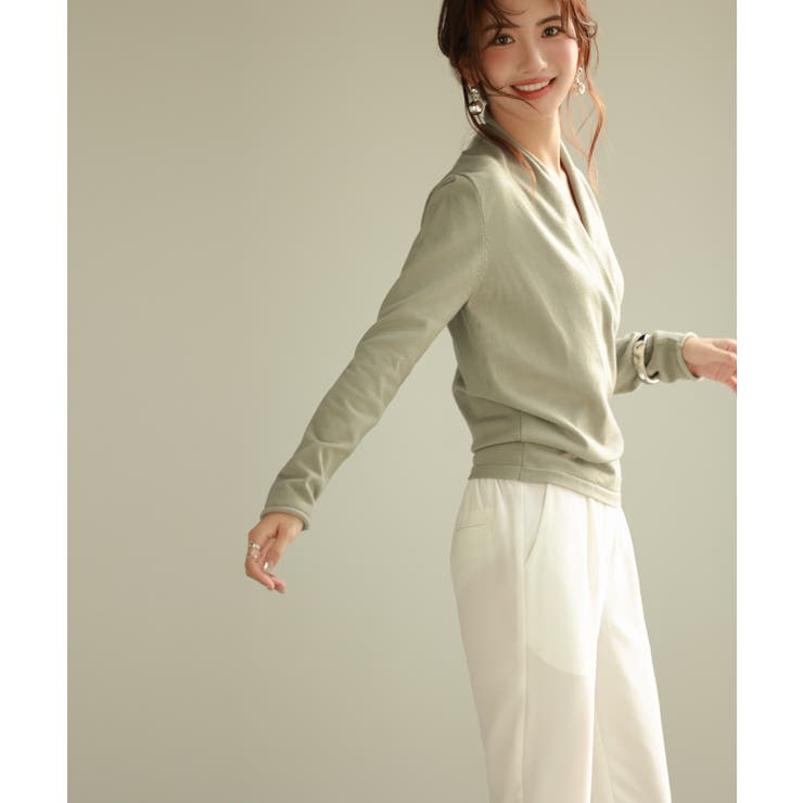 授乳もオフィスも両立カシュクールネックニットトップス | SAISON DE PAPILLON  | 詳細画像56 