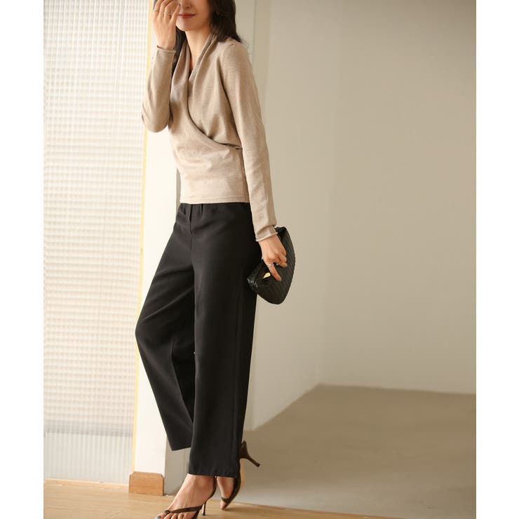 授乳もオフィスも両立カシュクールネックニットトップス | SAISON DE PAPILLON  | 詳細画像6 