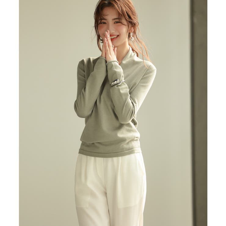 授乳もオフィスも両立カシュクールネックニットトップス | SAISON DE PAPILLON  | 詳細画像57 