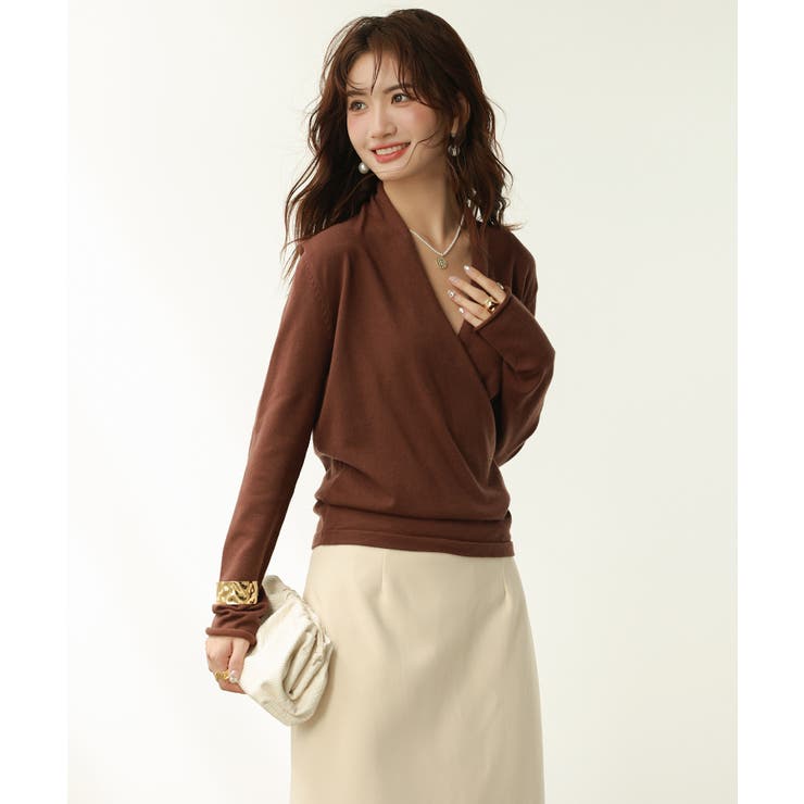 授乳もオフィスも両立カシュクールネックニットトップス | SAISON DE PAPILLON  | 詳細画像64 