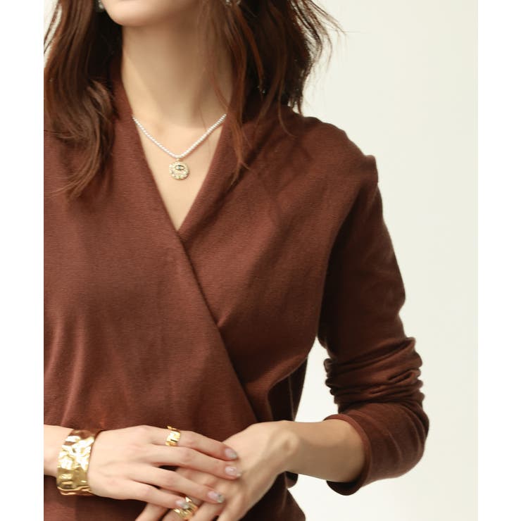 授乳もオフィスも両立カシュクールネックニットトップス | SAISON DE PAPILLON  | 詳細画像65 