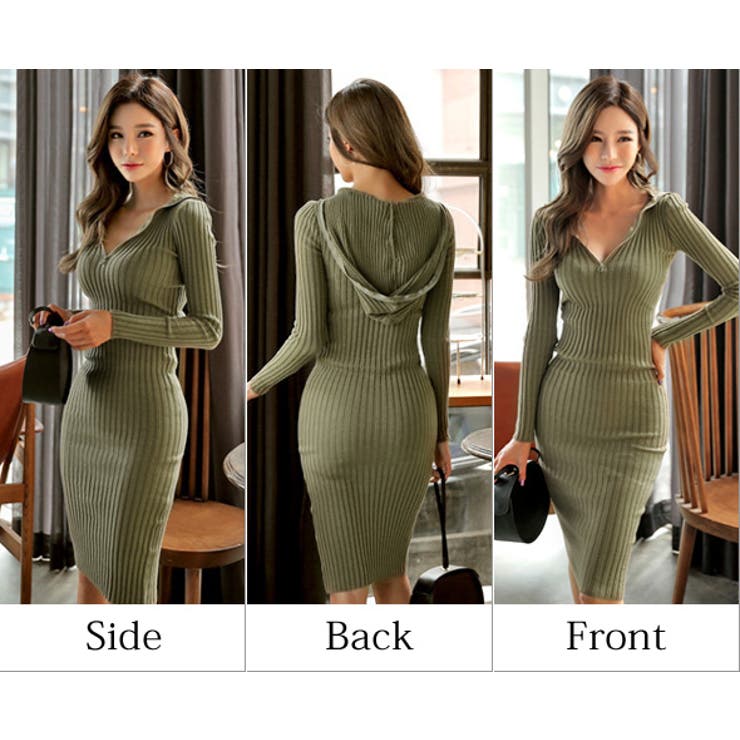 ニットワンピース 膝丈 ひざ丈 品番 Hitw Dlxgirl ディーエルエックスガール のレディースファッション通販 Shoplist ショップリスト