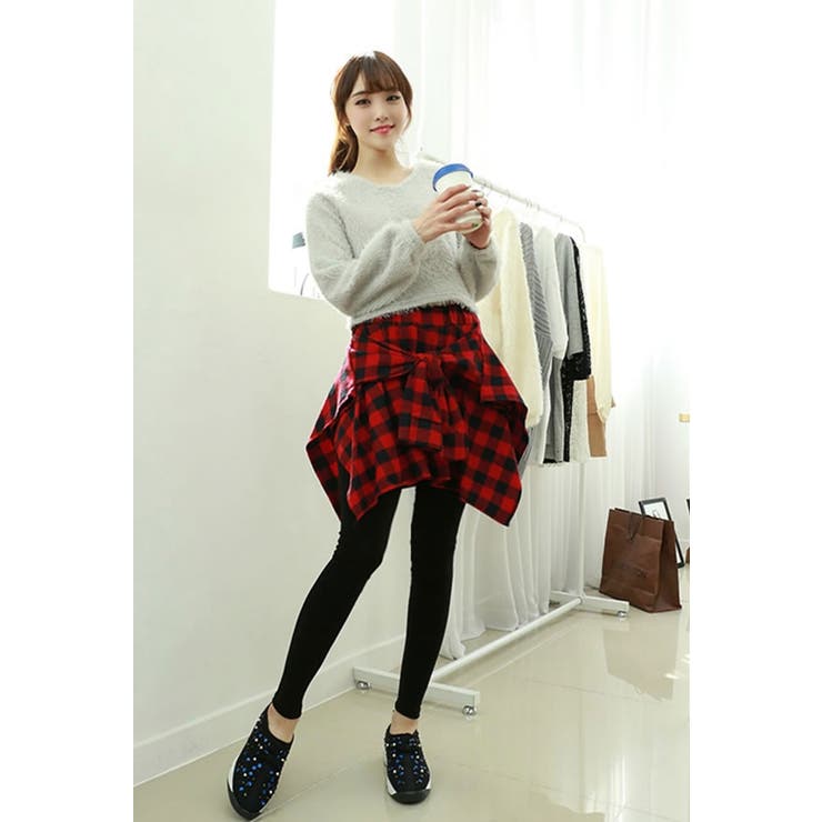 SUKALA チェッククロスレギンス チェックビスチェ S ベリー 上下セット NEW ARRIVALS - SUKALA（スカーラ）