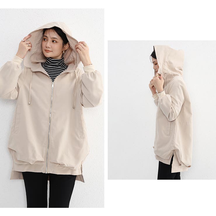 フーディー マウンテンパーカー コクーンシルエット ゆったり ゆる