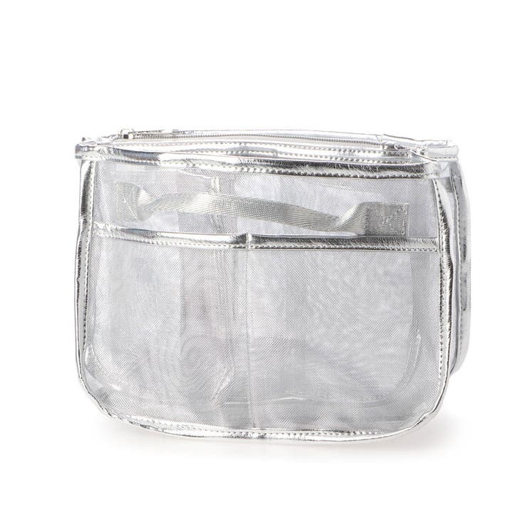 シルバー | カシュカシュ cachecache / メタリックチュールバッグインバッグ | UNBILLION