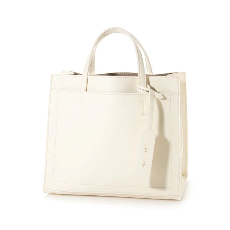 アイボリー | カシュカシュ cachecache / パーテーションミニ2wayトートバッグ | UNBILLION