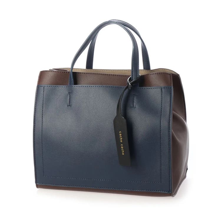 ネイビーブラウン | カシュカシュ cachecache / パーテーションミニ2wayトートバッグ | UNBILLION