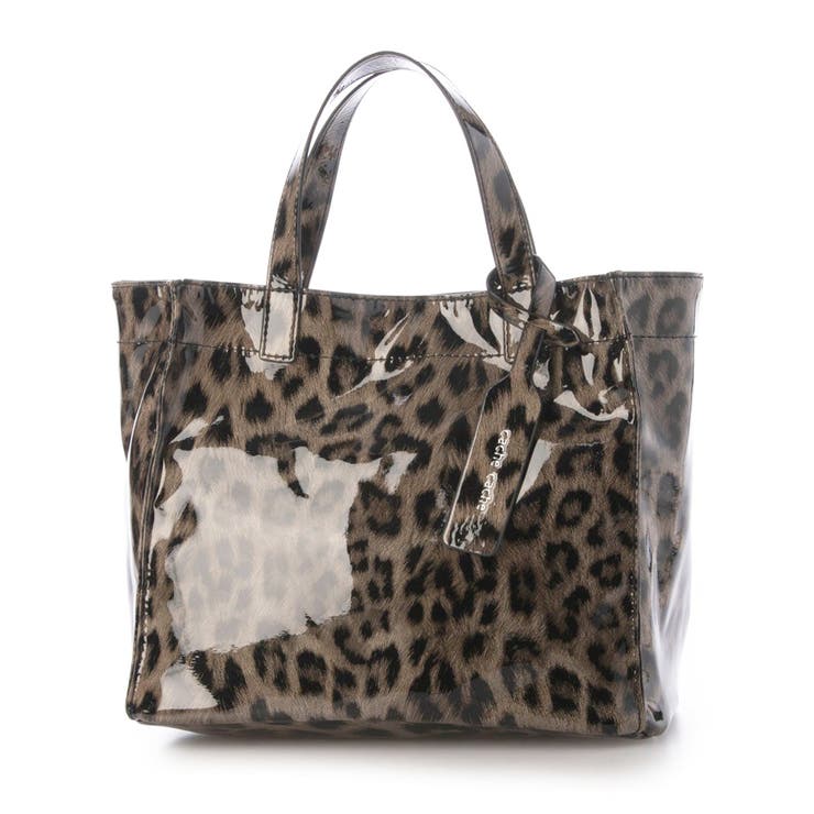 レオパード | カシュカシュ cachecache / ソフトエナメルスクエア手提げトートS | UNBILLION