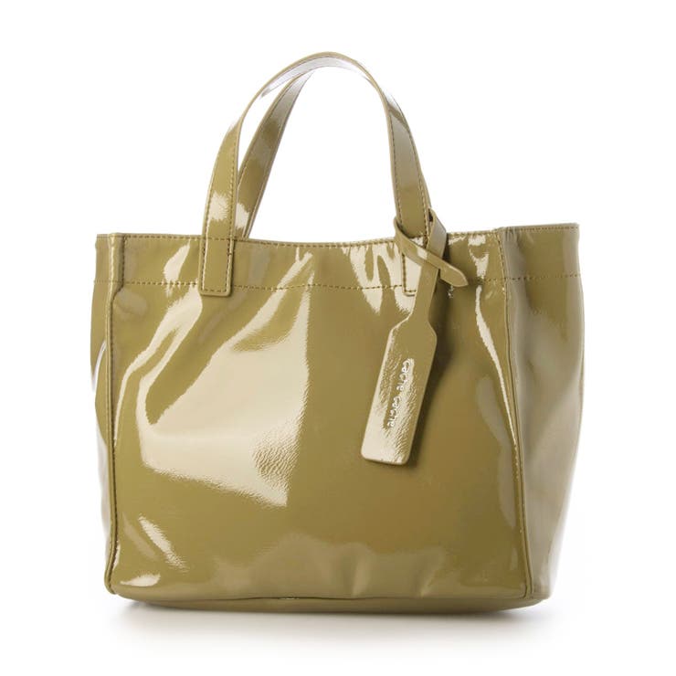 ライトグリーン | カシュカシュ cachecache / ソフトエナメルスクエア手提げトートS | UNBILLION