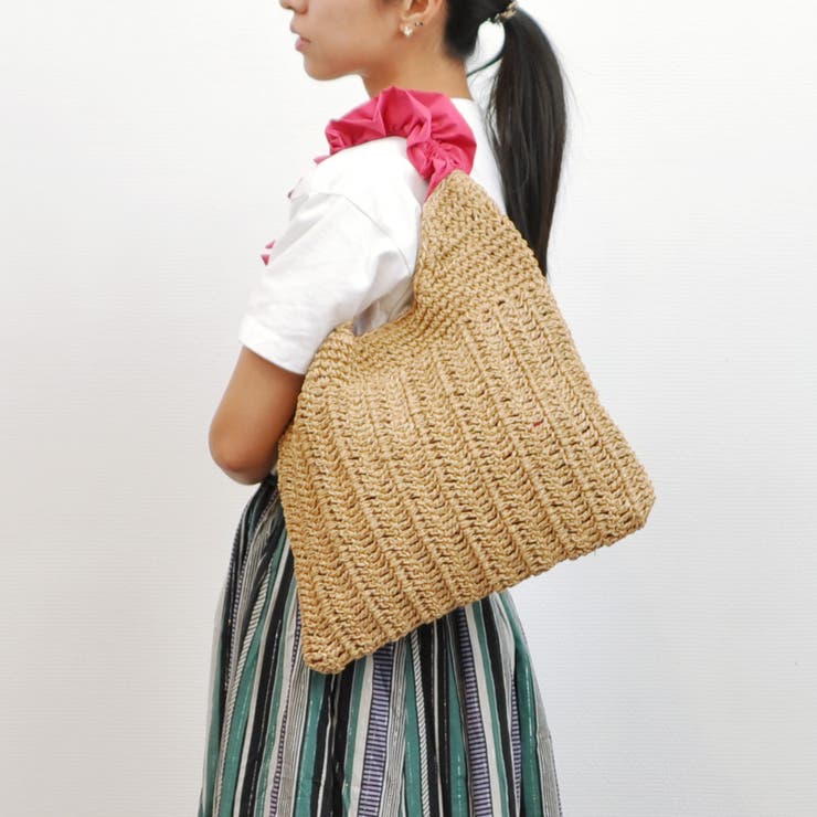 カシュカシュ cachecache / フリルワンハンドルペーパー手編みトート | UNBILLION | 詳細画像2 