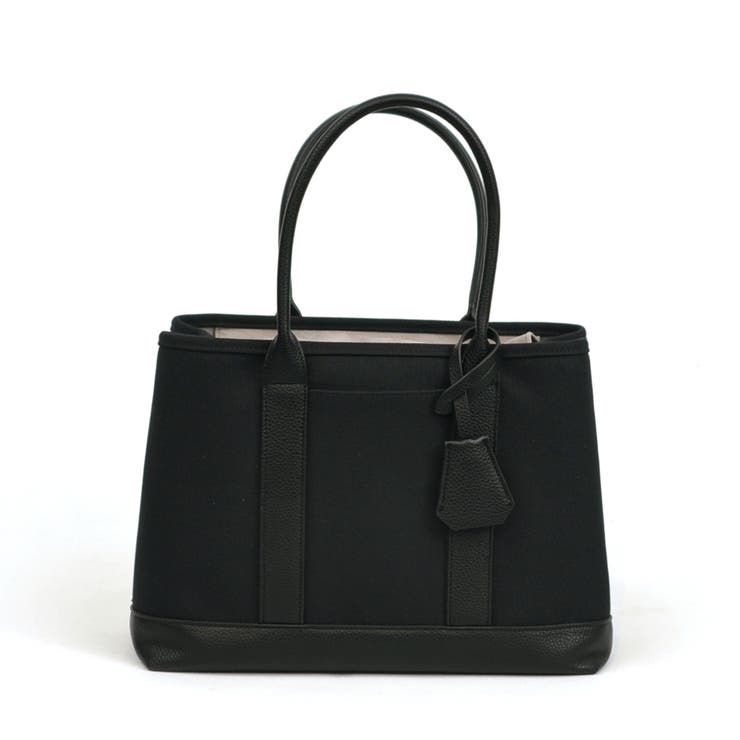 ブラックブラック | カシュカシュ / ショルダー付きパーテーションキャンバストートL | UNBILLION