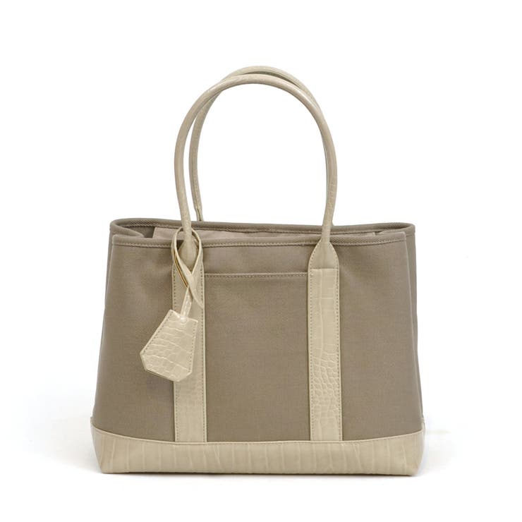 グレー | カシュカシュ / ショルダー付きパーテーションキャンバストートL | UNBILLION