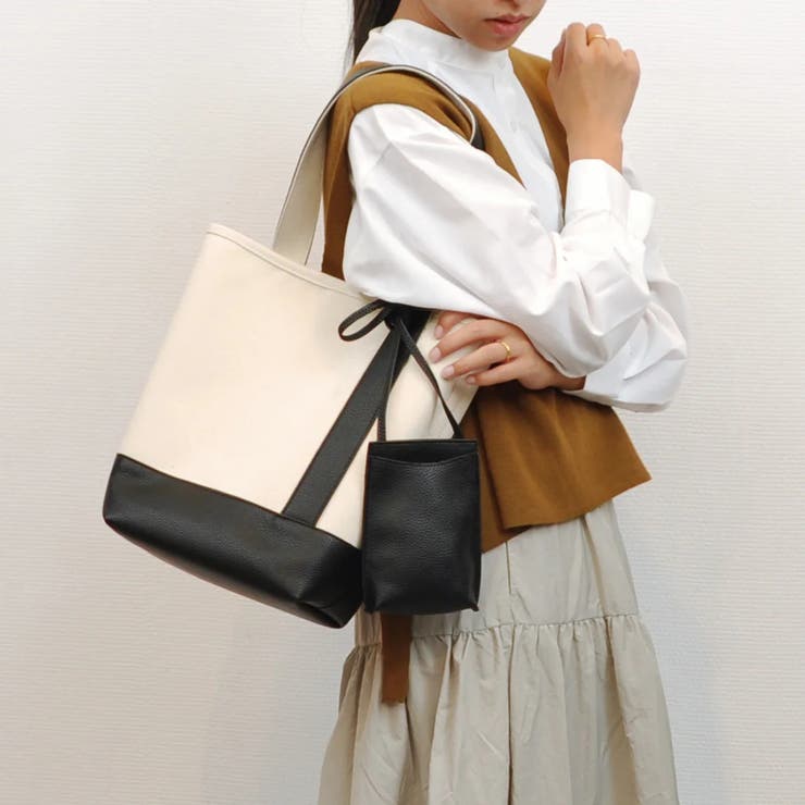 カシュカシュ / スマホショルダー付きワンハンドルパーテーショントートバッグ | UNBILLION | 詳細画像1 