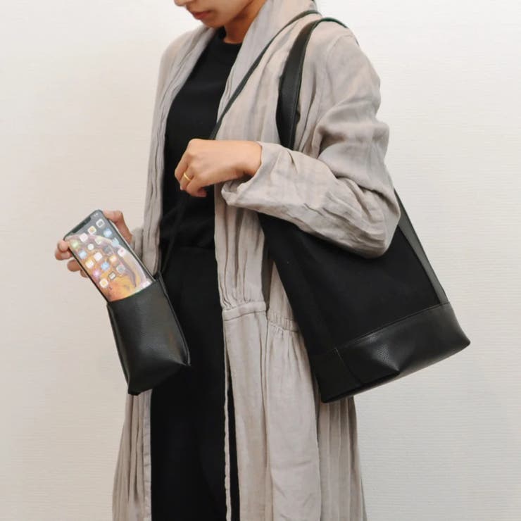 カシュカシュ / スマホショルダー付きワンハンドルパーテーショントートバッグ | UNBILLION | 詳細画像25 