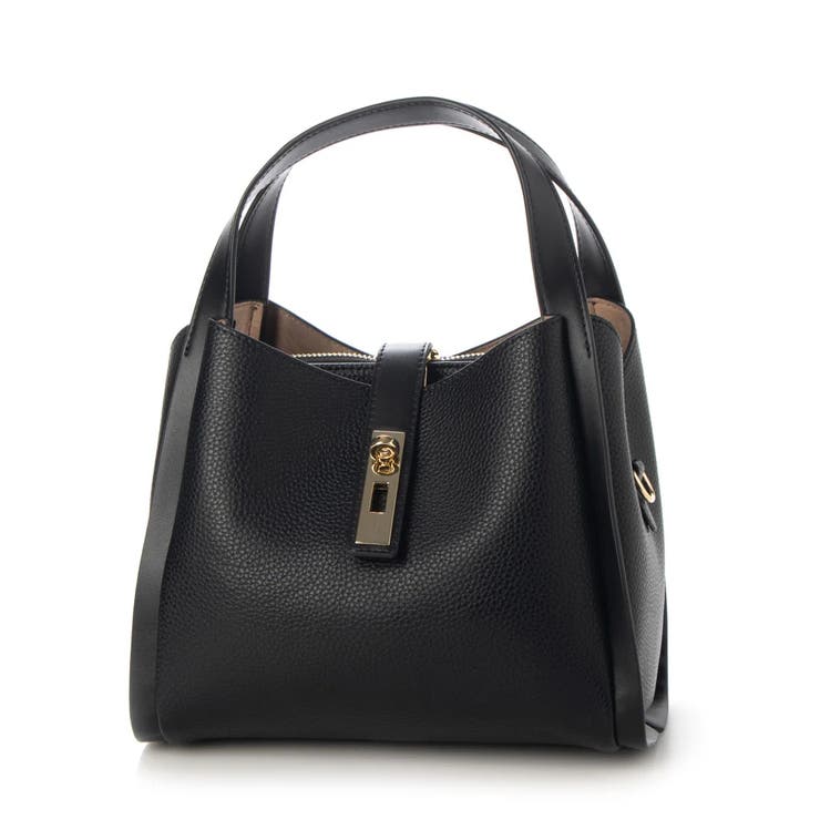 ブラック | カシュカシュ cachecache / 3レイヤーヒネリ金具2wayトート | UNBILLION