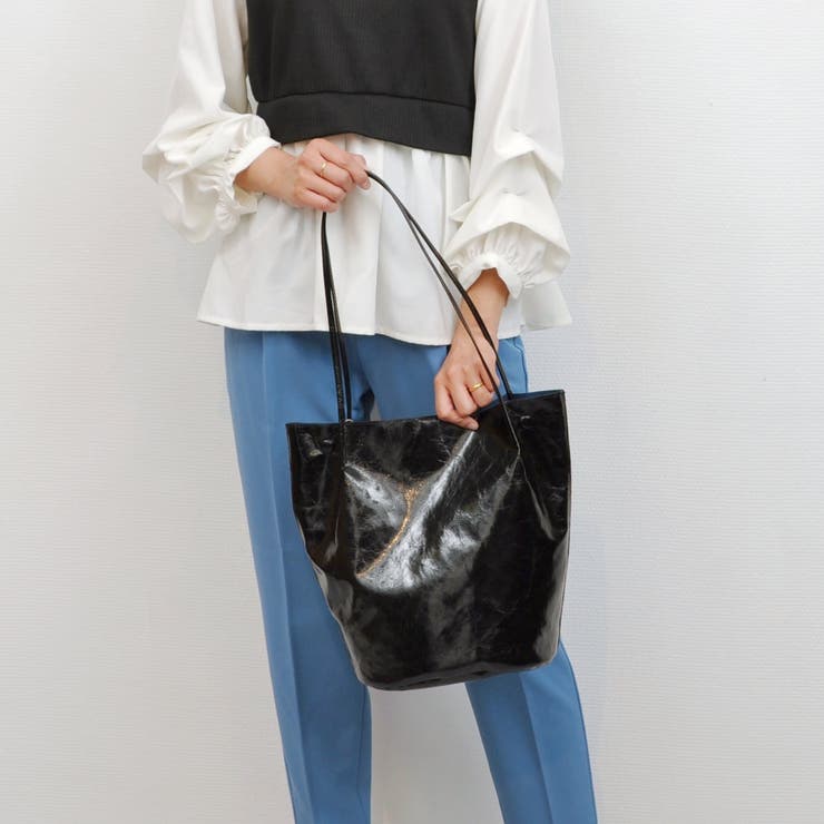 カシュカシュ / クラッシュメタリック肩入れバケツトートバッグ | UNBILLION | 詳細画像12 
