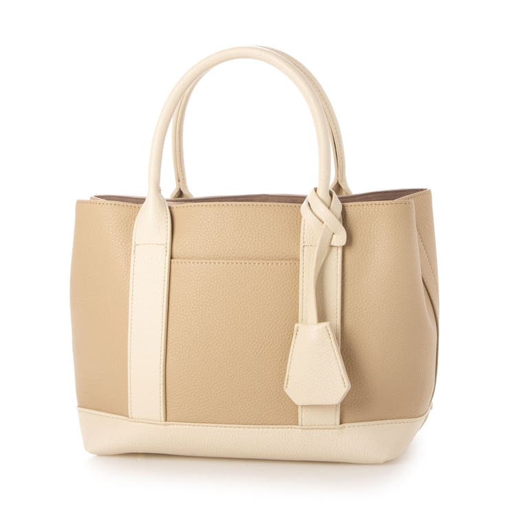 ベージュミックス | カシュカシュ  / ショルダー付きパーテーション合成皮革トート | UNBILLION