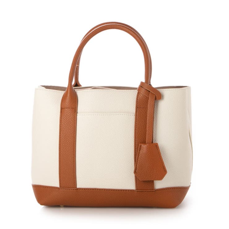 キャメルミックス | カシュカシュ  / ショルダー付きパーテーション合成皮革トート | UNBILLION