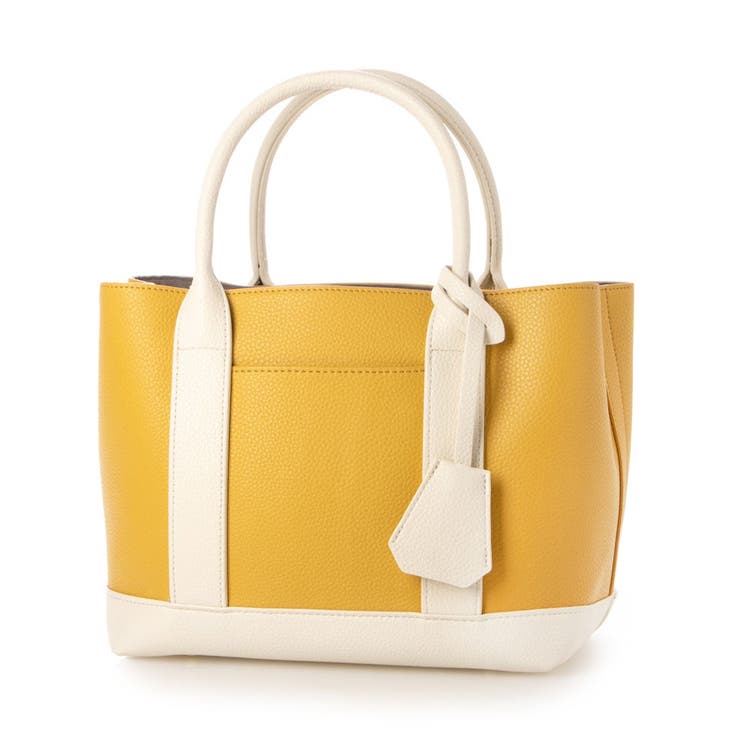 イエローミックス | カシュカシュ  / ショルダー付きパーテーション合成皮革トート | UNBILLION