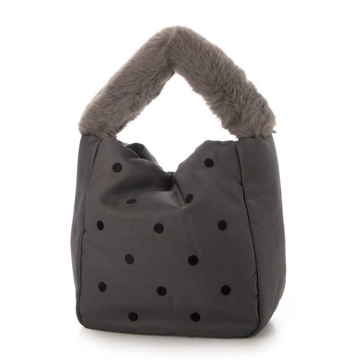 カシュカシュ cachecache / エコファーワンハンドルドット刺繍トート | UNBILLION | 詳細画像8 