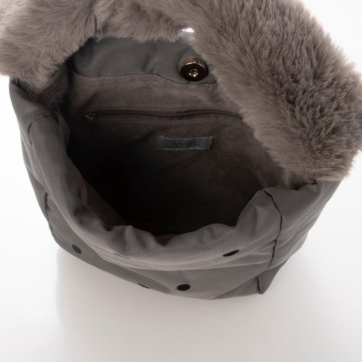 カシュカシュ cachecache / エコファーワンハンドルドット刺繍トート | UNBILLION | 詳細画像10 